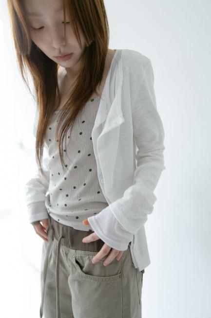 layered melange color cardigan(4colors)