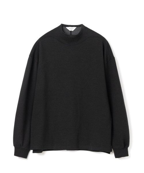 mock neck l/s tee black