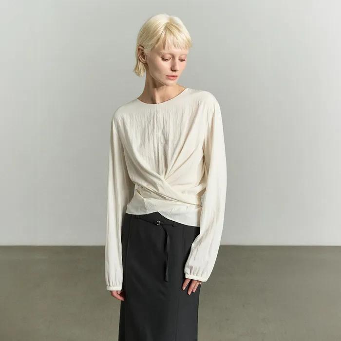 WAIST WRAP BLOUSE PEARL