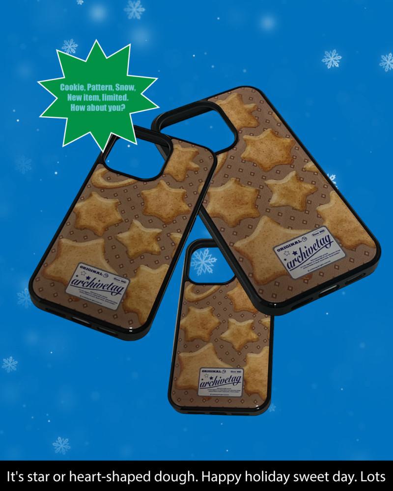 (Epoxy Bumper) Pattern Cookie Phone Case
