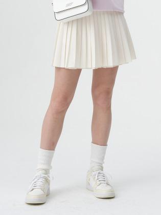 레디투 골프 플리츠 스커트_크림