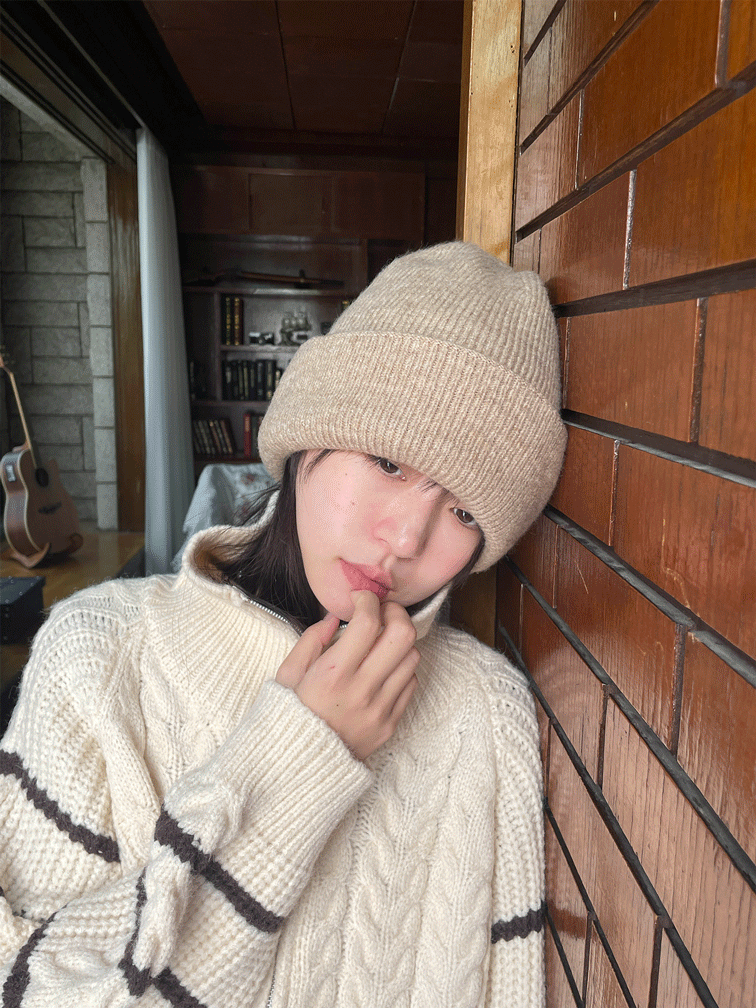 6 color 울 루즈핏 비니