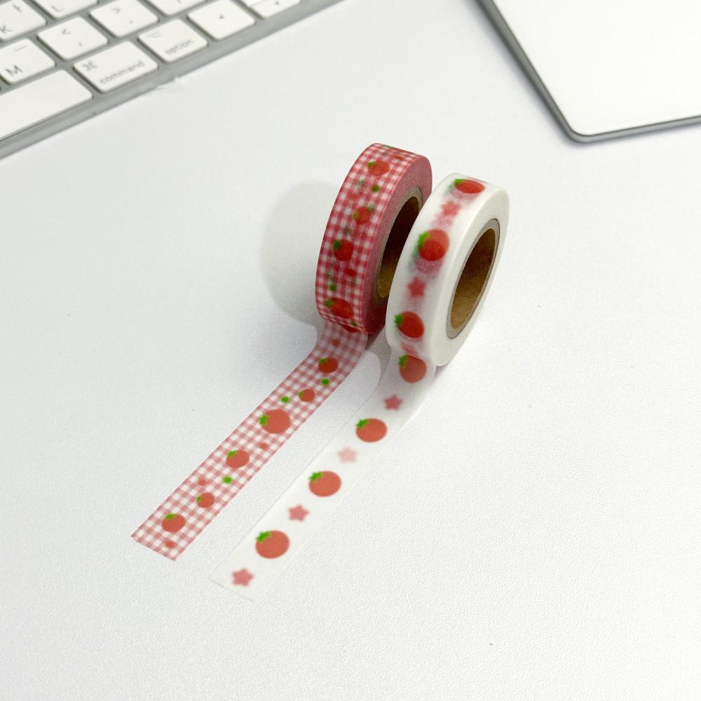 러브크레센트] 토마토 마스킹테이프 2종 12mm Masking Tape