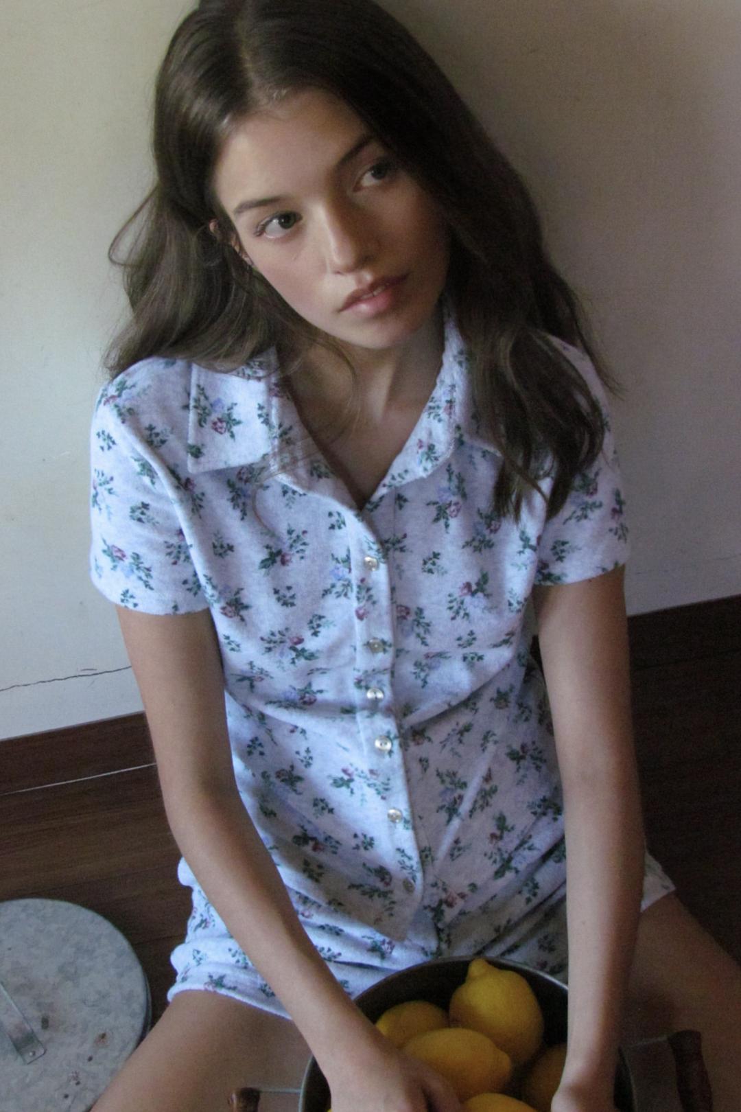 리모네 테리 카라 티셔츠