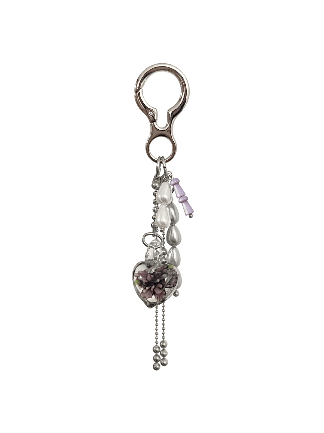 A piece of flower keyring (Purple)