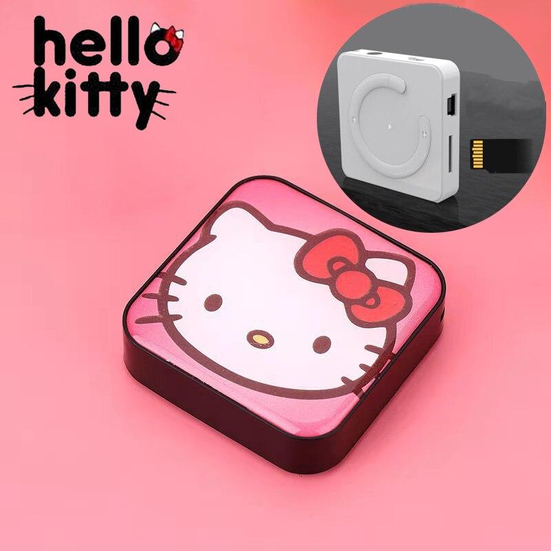 헬로 키티 미니 Mp3 카와이 휴대용 MP3 플레이어, 귀여운 음악 플레이어, 스포츠 워크맨 전자 책 플레이어, 청력 달리기 운동 MP3