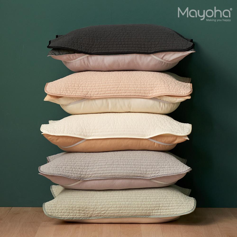 마요하 원데이원픽 밴딩 베개커버 5color 순면 피그먼트 40x60 50x70