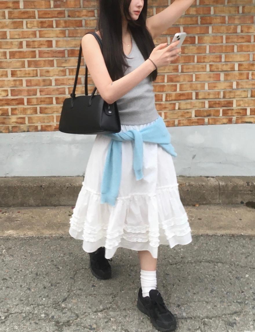 MARDI FRILL MIDI SKIRT