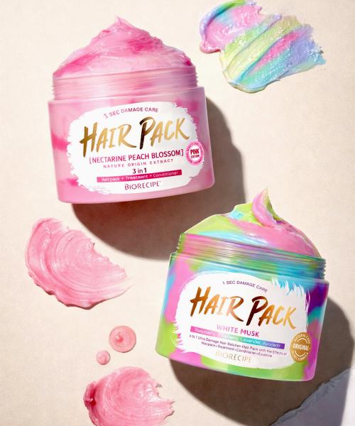 [2개] 바이오레시피 1초 데미지케어 헤어팩 300g/ 손상모복구 LPP 트리트먼트 단백질 헤어클리닉