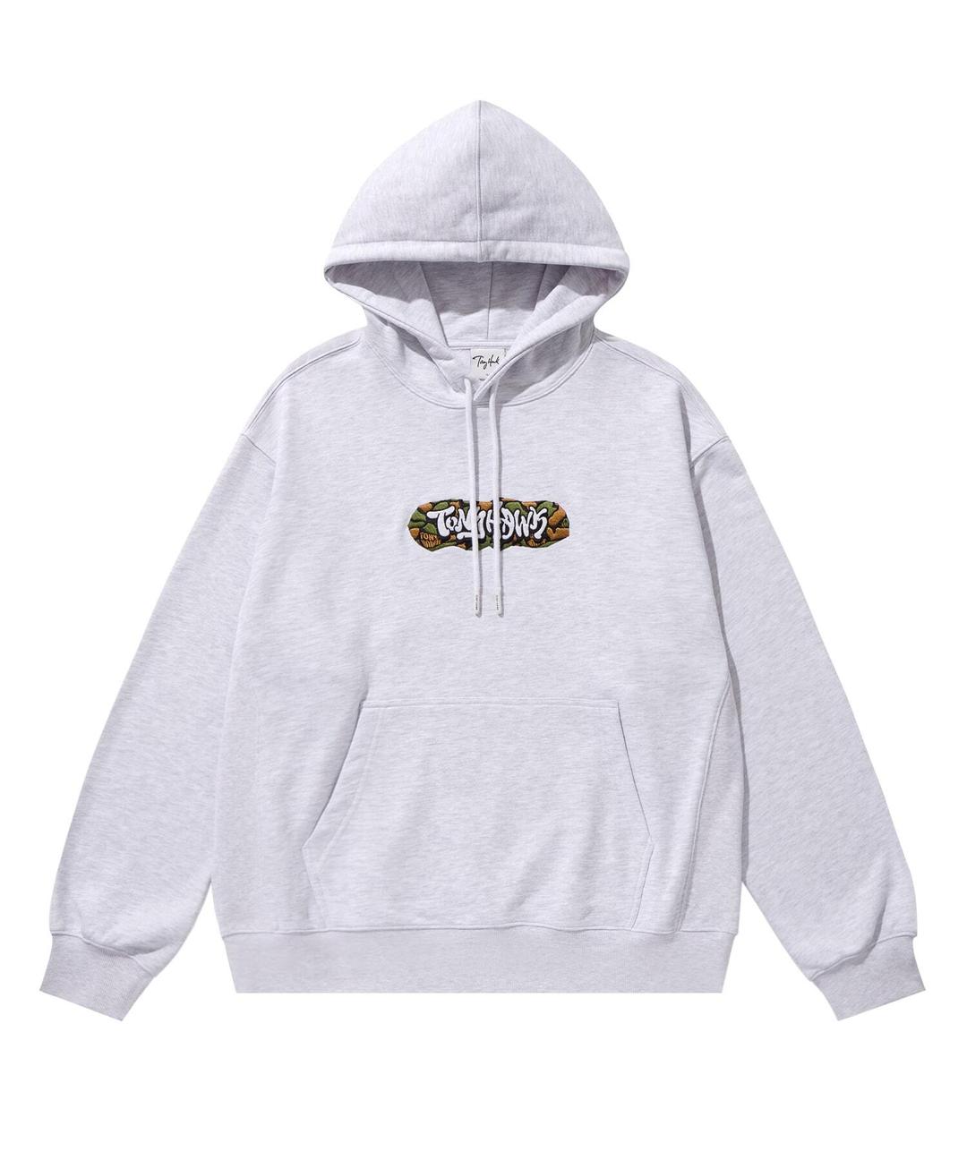 카모 그래피티 로고 후디 화이트 멜란지