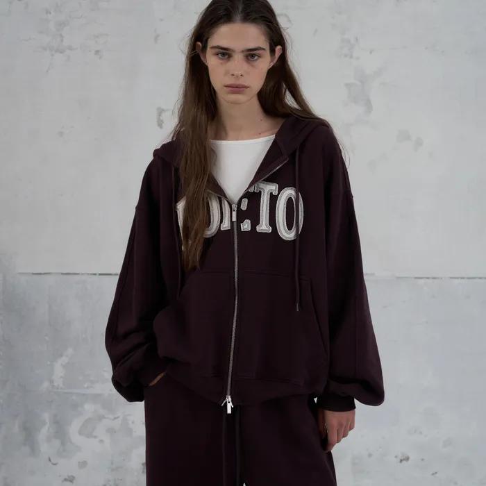 [5th] Washing day hoody zip-up - bordeaux