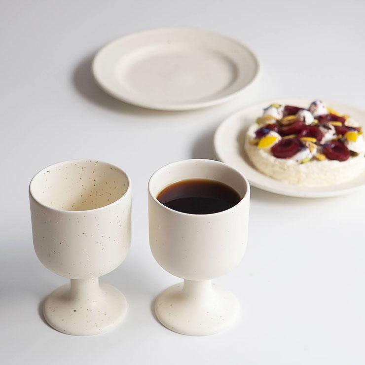 히어 핸드메이드 와인잔+플레이트 선물세트 4P