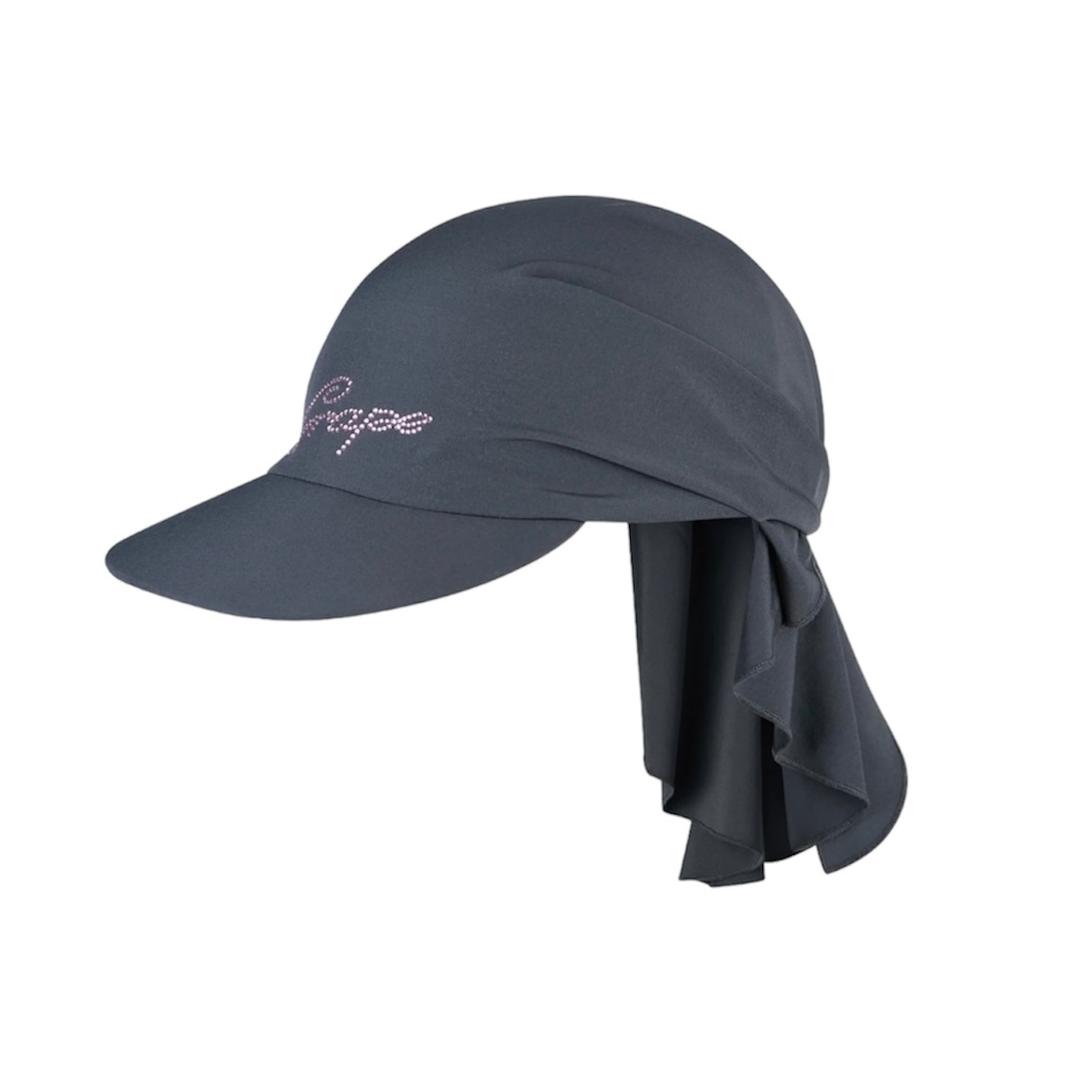 【GRAPE】RHINESTONE LOGO TURBAN HAT Gray | MINERAL powered by BASE