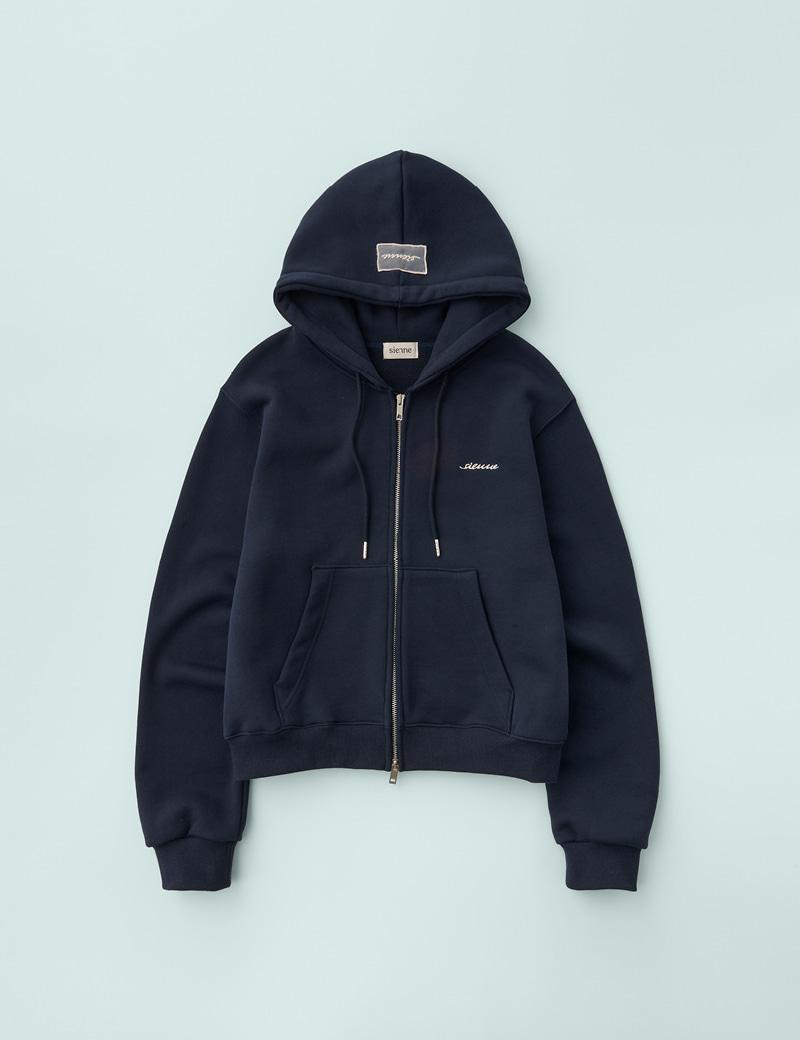 Classic Zip-up Hoodie (Navy)