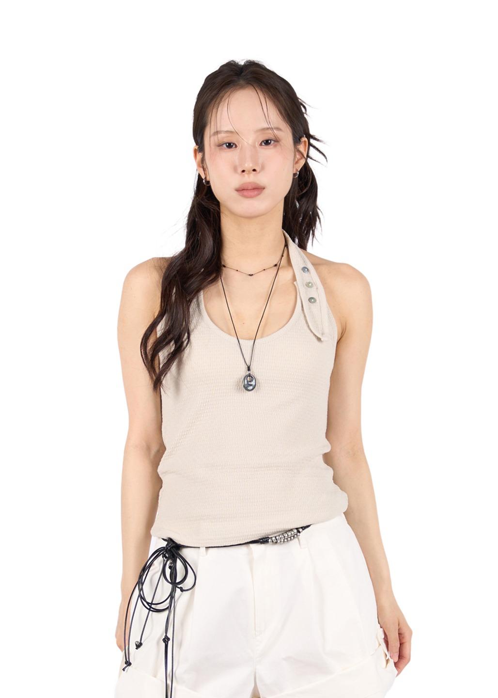 LOOP HALTER SLEEVELESS