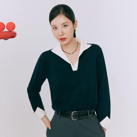 이런 상품 어때요? [4종세트] 25SS 배색 셔츠니트
