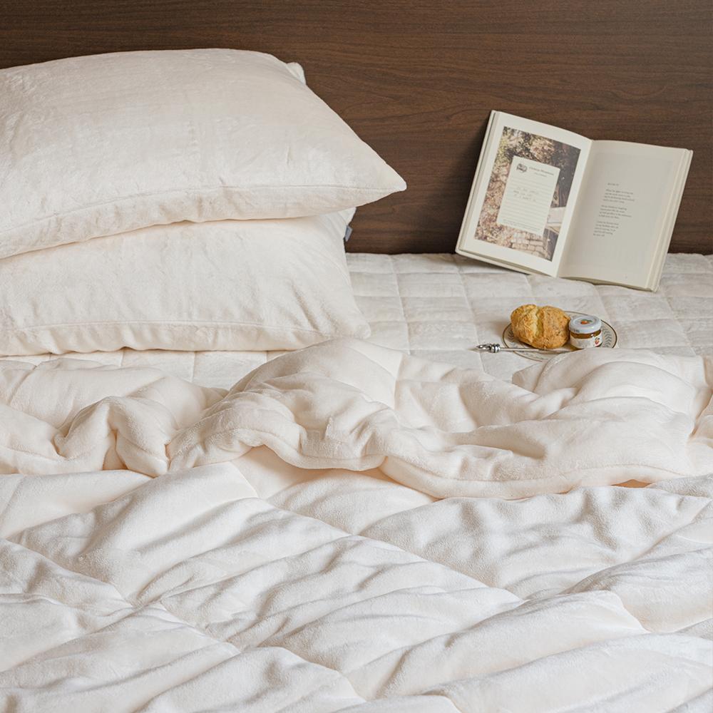 아망떼 브랜드위크🔥폭닥폭닥 장모 극세사 소울메이트 겨울 차렵이불 SS/Q/K 7컬러