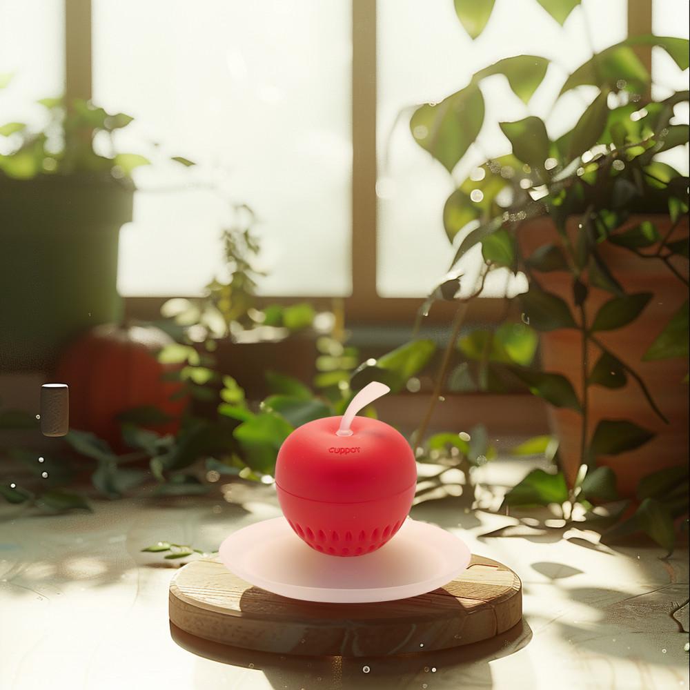 모스모 애플 티인퓨저 컬러 사과 티팟 차망 찻잎 차거름망 실리콘 티인퓨저