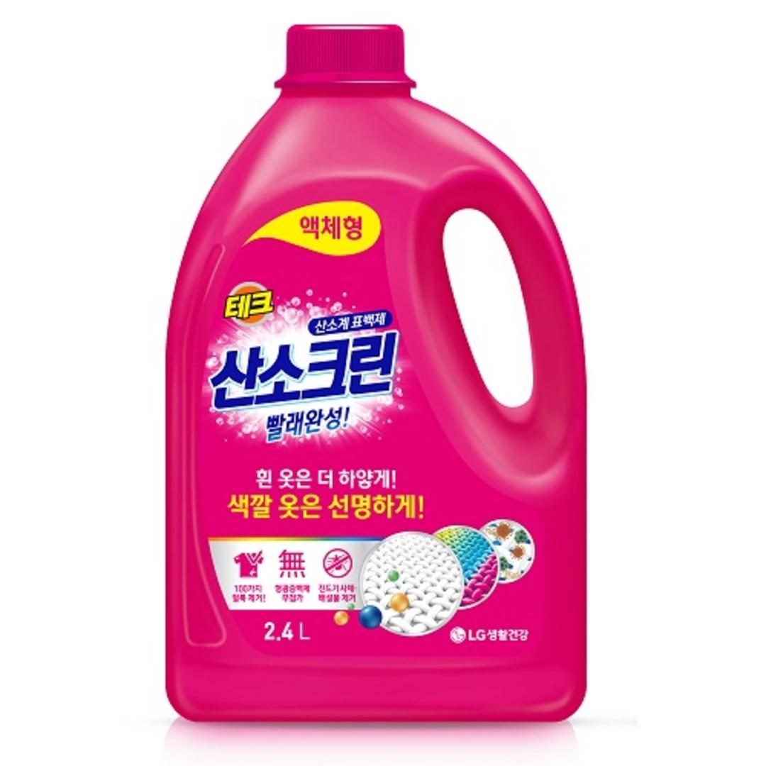 테크 산소크린 액체형 표백제 본품, 2.4L, 1개 - 액체세제 | 쿠팡