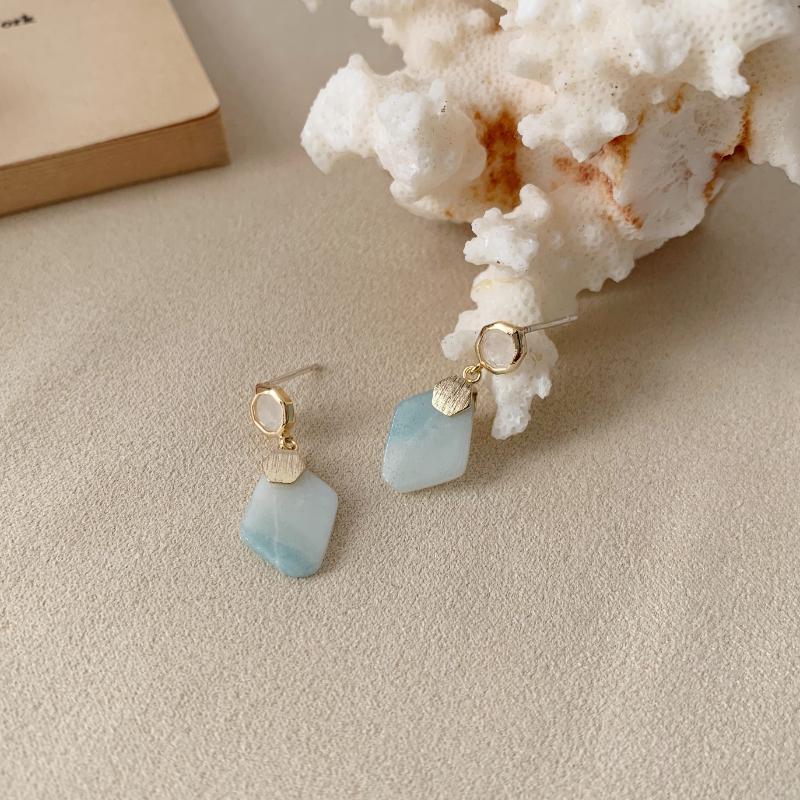 E266_Amazonite include sky Earring