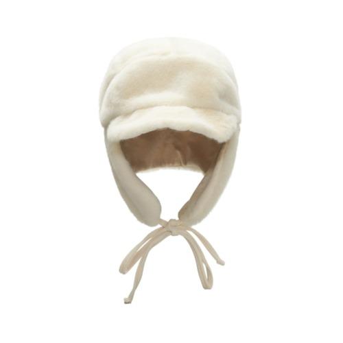 FUR TRAPPER CAP_CREAM