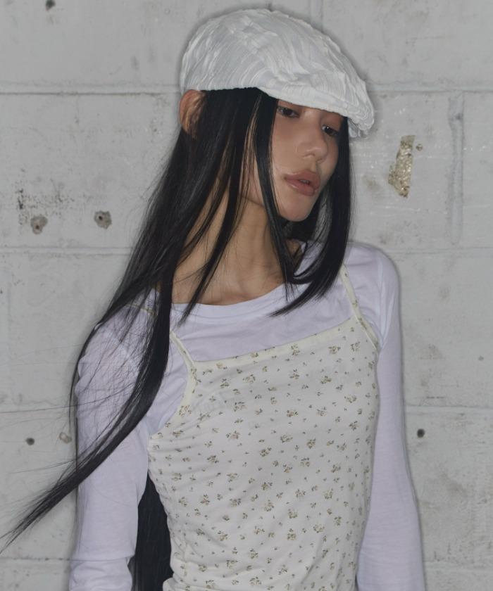 LACE BANDING HUNTING CAP (WHITE) F25QE996