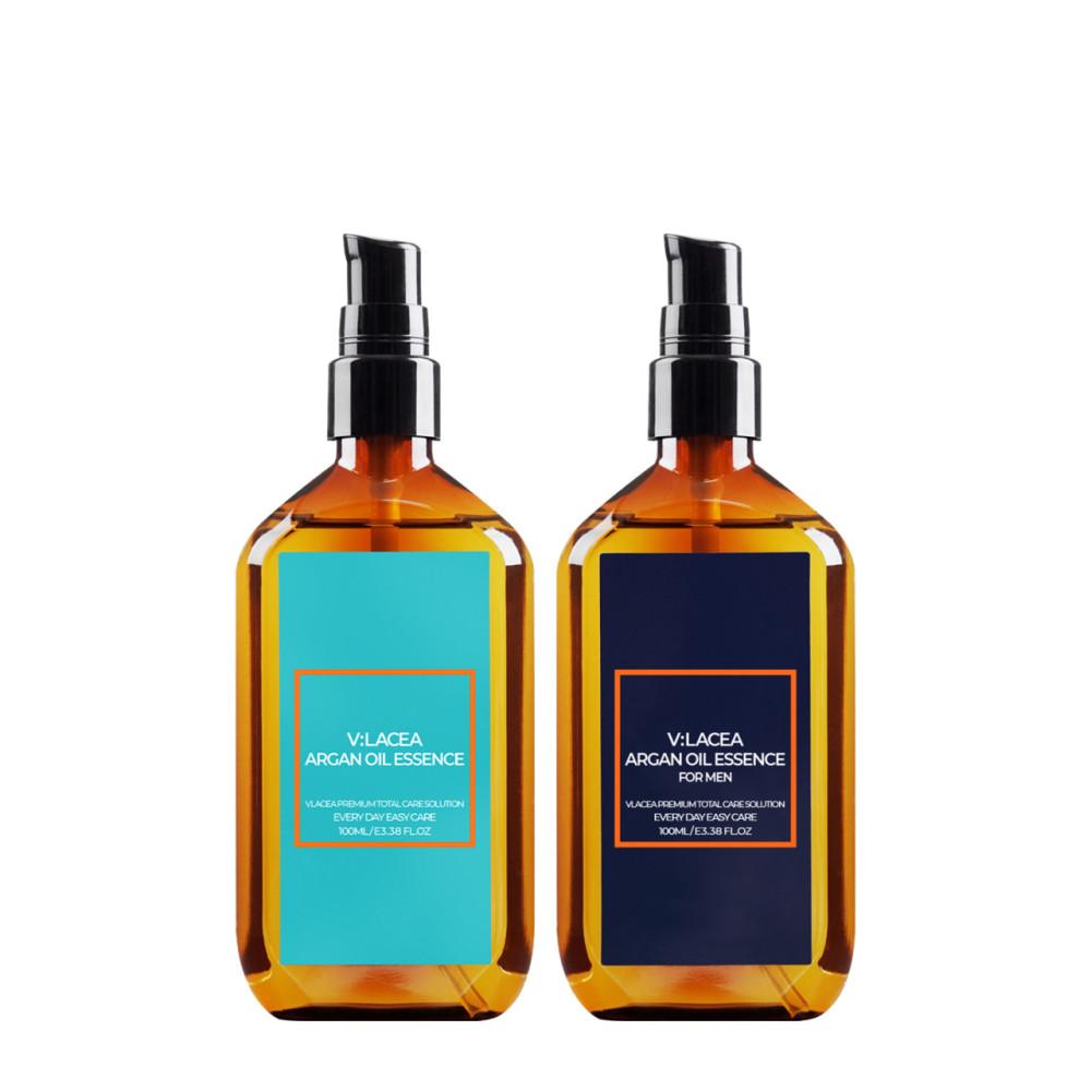 1+1 블라세아 아르간 오일 헤어 에센스 100ml 오리지널 & 남자전용 (단백질 미용실 수분 곱슬 머리 컬크림 컬링 파마 케라틴 로션 볼륨)