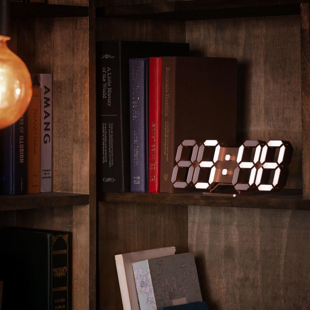 플라이토 3D LED 인테리어 탁상 벽시계 시즌3 LG전구 25cm (골드)