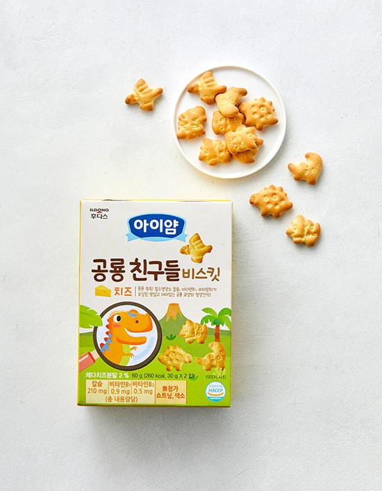 [후디스] 아이얌 공룡 친구들 비스킷 (치즈)