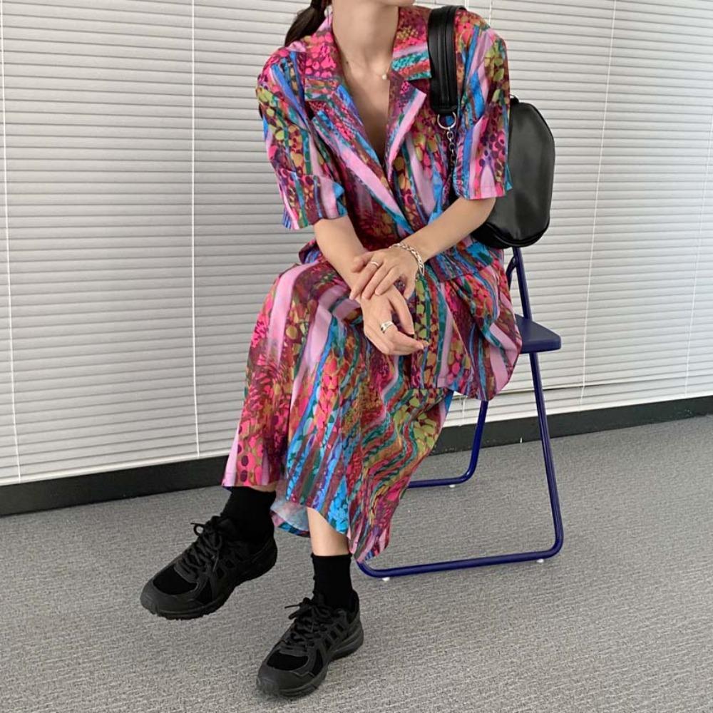 [예약주문] 유니크 반팔자켓 스커트 SET