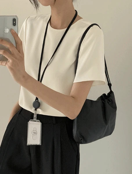 [실크를넣었나?✨/입소문템/평생입는블라우스][made] 로엔 실크라이크 링클프리 블라우스 (여름/데일리/데일리룩/출근룩/데이트룩/링클프리/블라우스)
