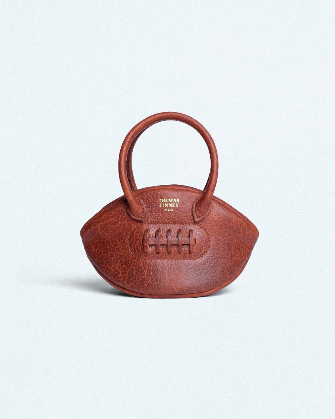 Ball Bag in Brown American Bison — Thomas Finney