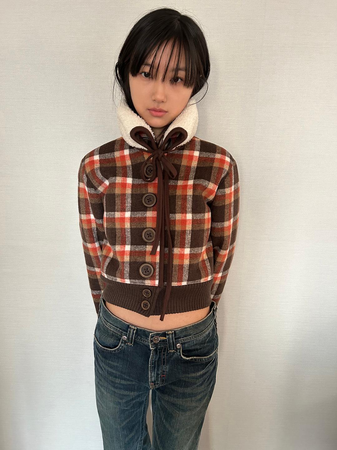 Reversible Coat Jacket, brown check