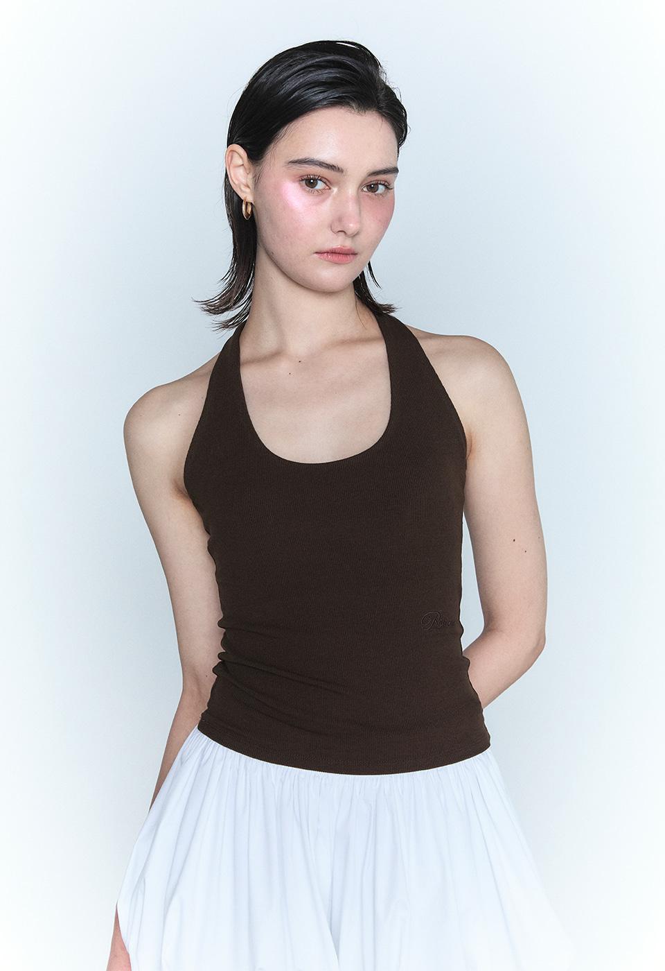 AMÉLIE HALTER TOP (CHOCO)