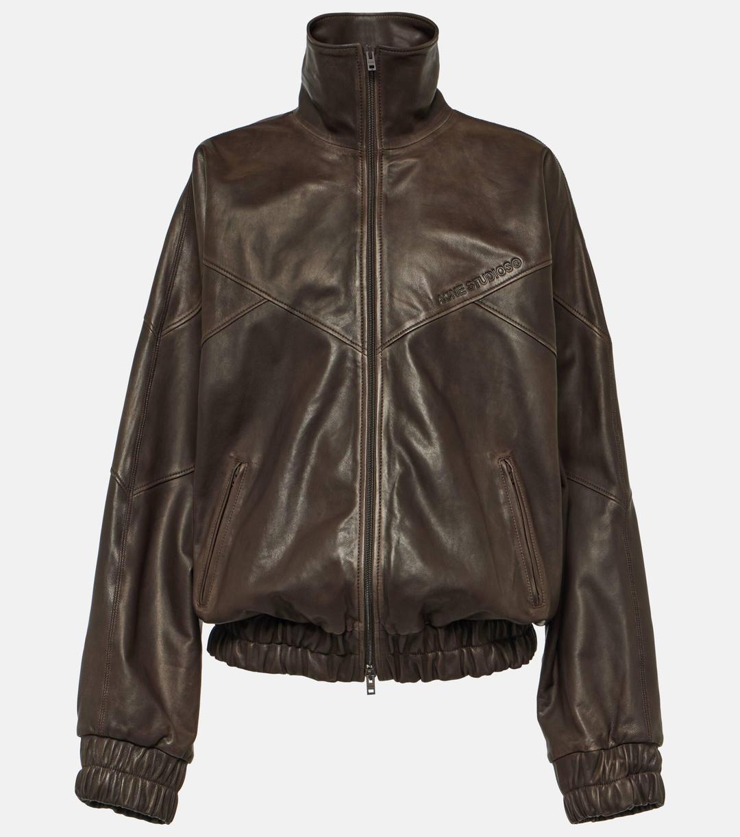 Letty Leather Bomber Jacket