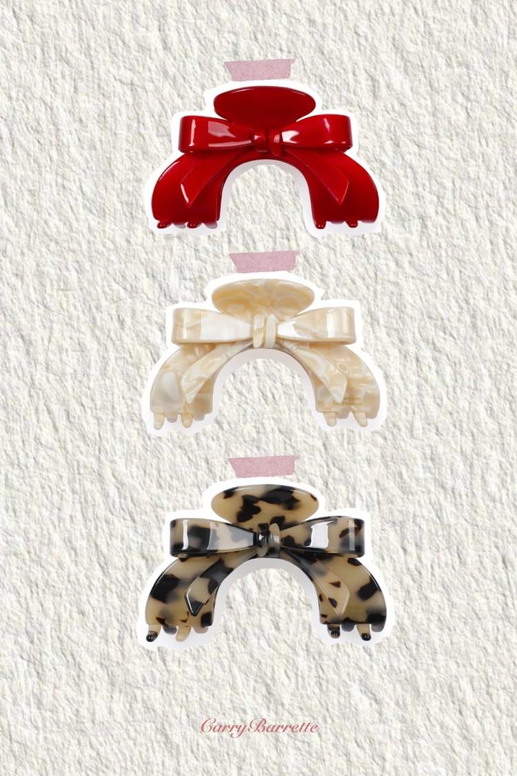 Carry Barrette Arch Ribbon Hair Claw : 그레이맨션 GREY MANSION