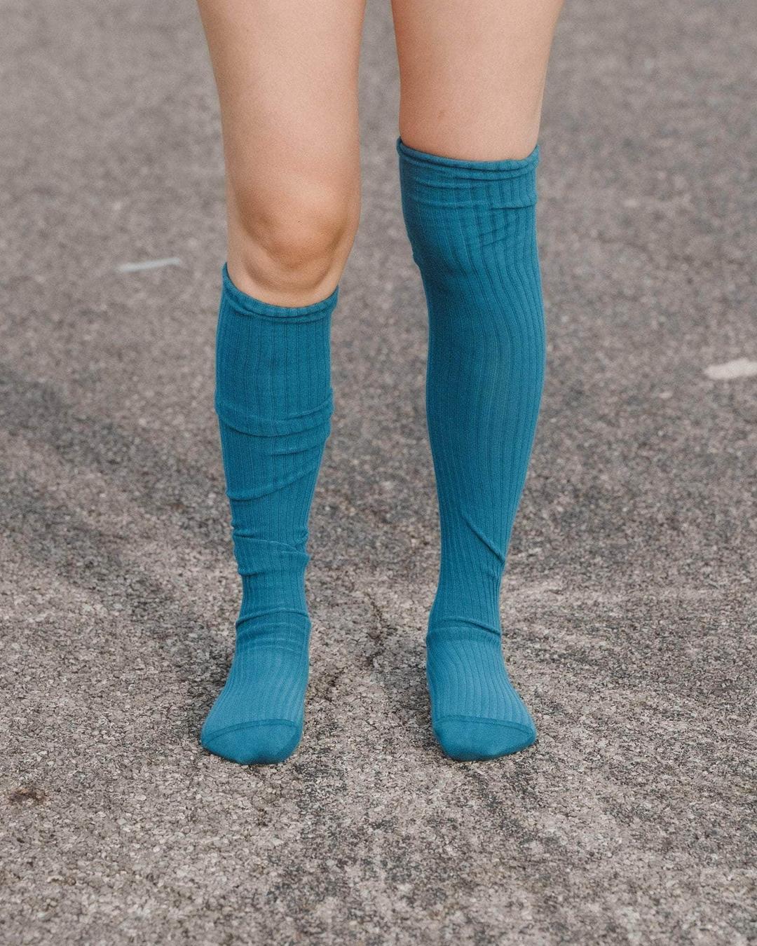 Overknee Socks - ROCK BLUE / 36-39