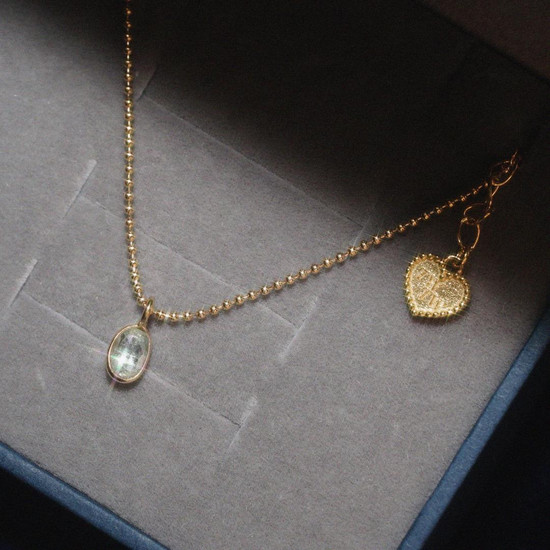 [limited] rough sapphire necklace