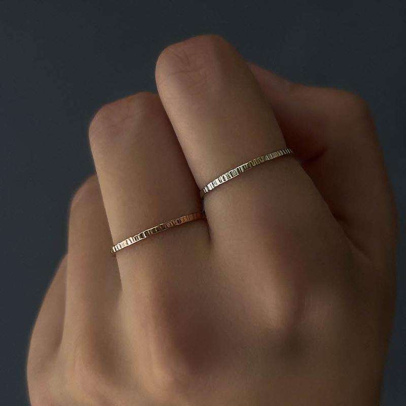 14k 플래인 슬림 플랫 반지