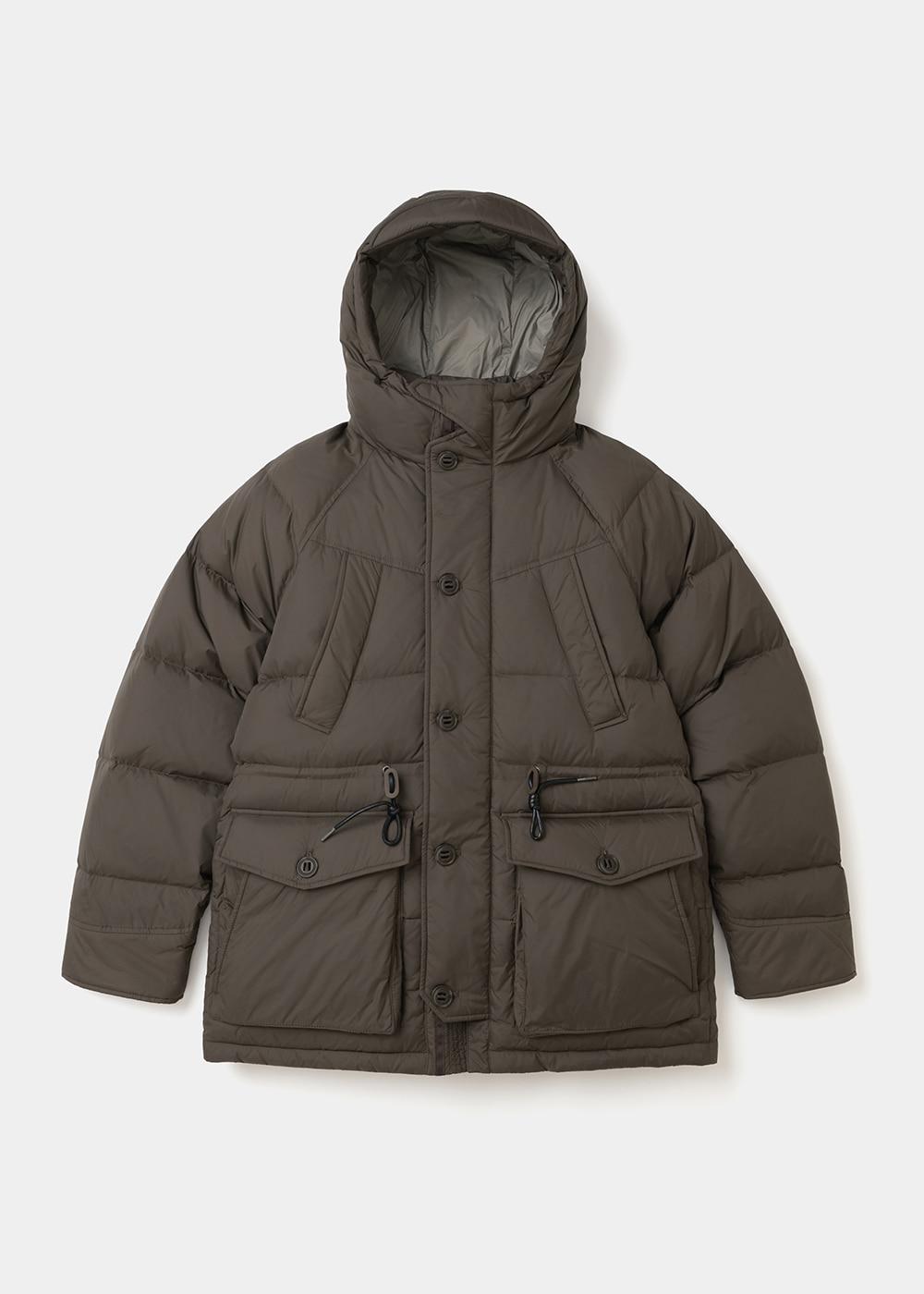 shelter loft down parka brown
