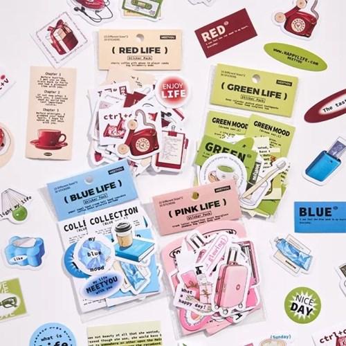 조각스티커(2) 4종 15p