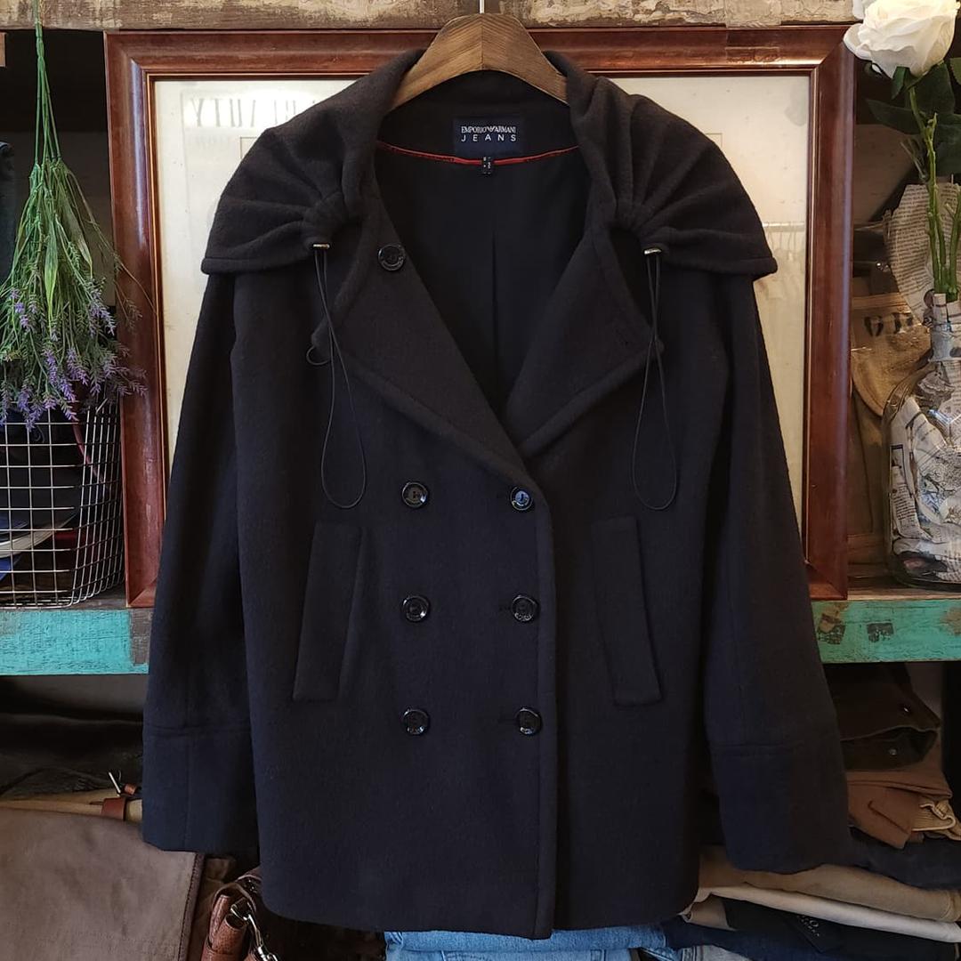 00년대 엠포리오 아르마니 여성용 울 케이프 코트 38 | 후루츠패밀리