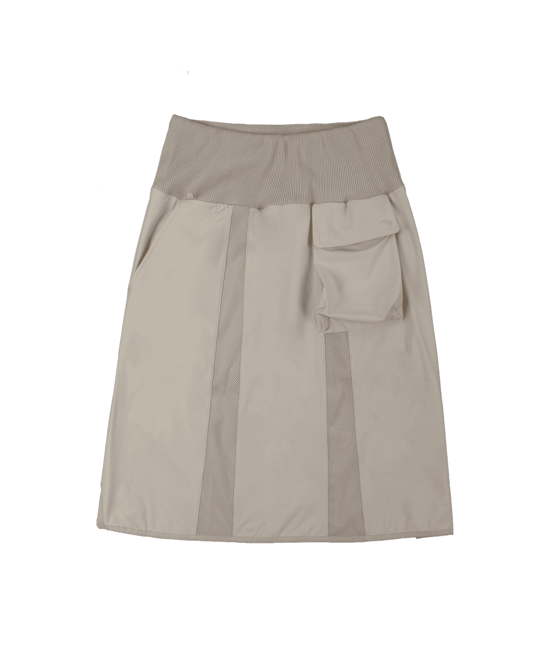 Side Slit Jersey Skirt / Beige