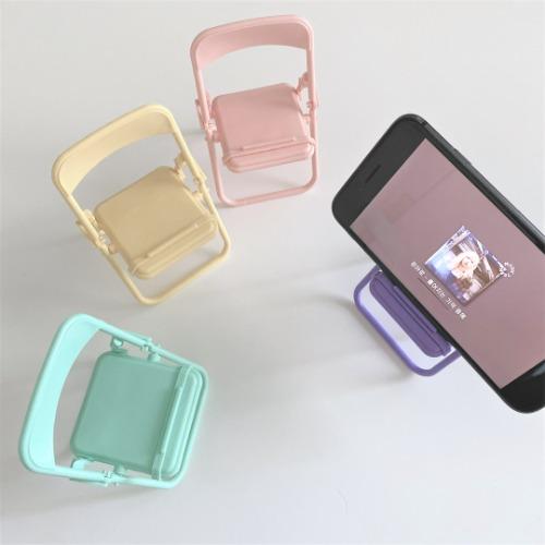 4개 초특가 레트로 감성 4컬러 체어 핸드폰거치대 휴대폰거치대 아이폰 거치대 그립톡 스마트톡