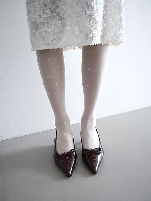 dot seethrough stocking, 2color