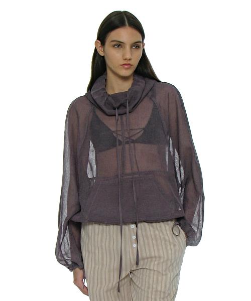 쉬어 아노락 크루넥_딥 바이올렛