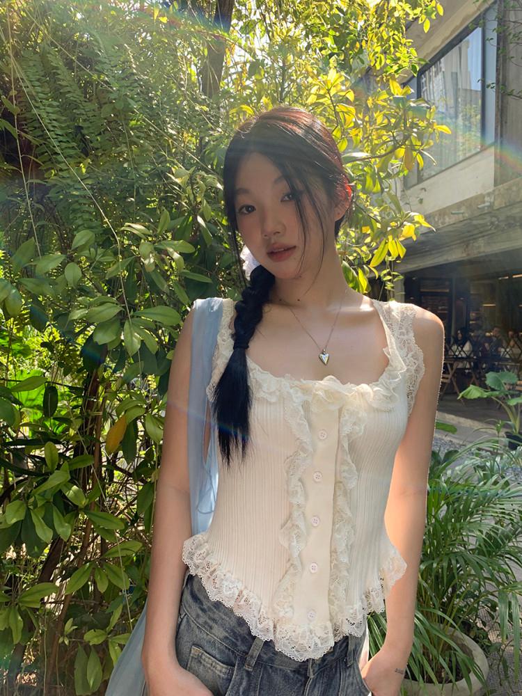 프렌치  홀 레이스 캐미솔