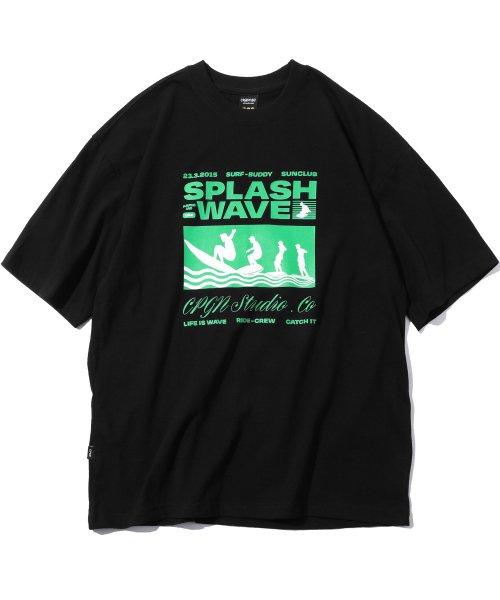 SPLASH WAVE 반팔티 블랙