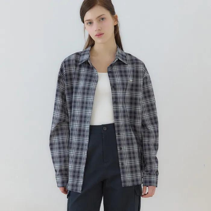 [29cm 단독] 마일즈 시어 체크 셔츠 - Navy