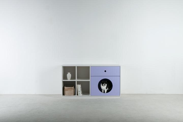 도담홈 모듈 펫하우스 2단 책장